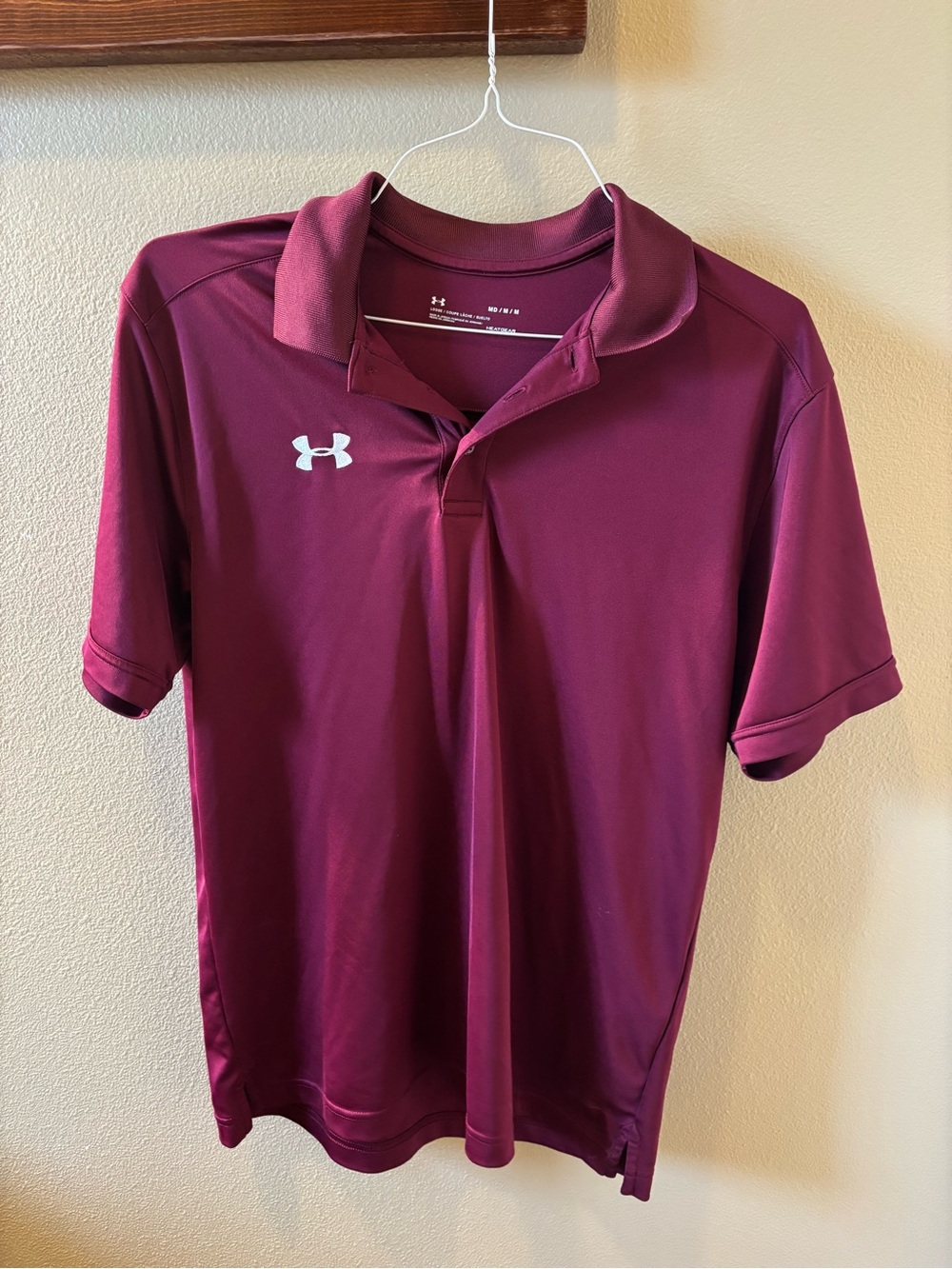 Under Armour Men’s Burgundy Short-Sleeve Polo